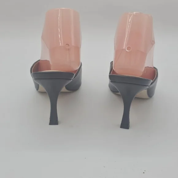 STUART WEITZMAN LEATHER LULA POINTED TOE PUMP IN BLACK 9.5 B MULE - Picture 5 of 12